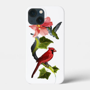 Cardeal e Hummingbird com Lily Rosa e Ivy
