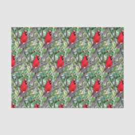 Cardeal em uma árvore de limão 2 - Papel de tecido