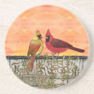 Cardeal Lovebird Porta copos Sandstone