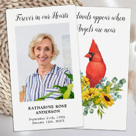 Cardeal Memorial Fotografia Funeral Cartão de Oraç