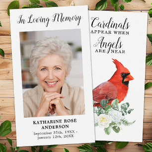 Cardeal Memorial Funeral Prayer Card Foto Personal