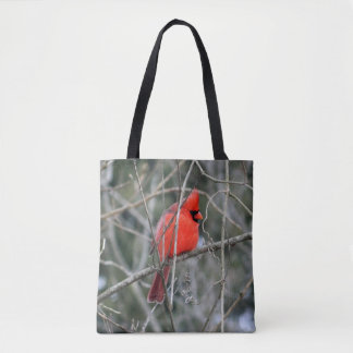 Cardeal Real Vermelho Impresso Tote Bag