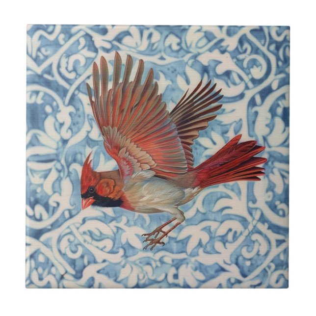 Cardeal Vermelho em Voo (Frente)