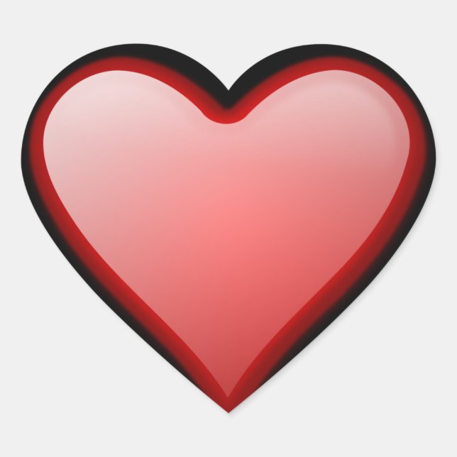 cardíaco brilhante adesivo (Frente)