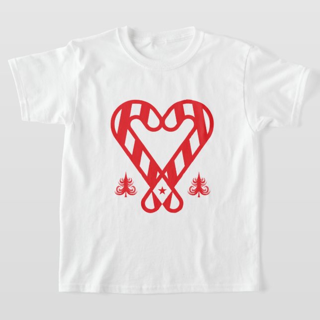 Cardíaco doce adorava camiseta natalícia (Postura )