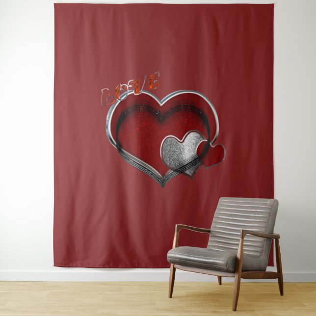 Cardíaco Magic Red Business Tapeçaria Extra Grande (In Situ)