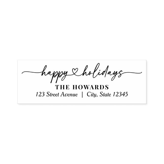 Cardíaco querido Feriados Felizes Carimbo (Design)