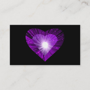 Cardíaco roxo cartão de visita preto
