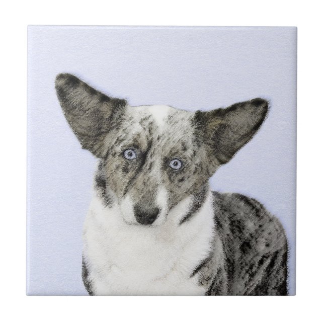 Cardigan Welsh Corgi - Pintura Original para Cacho (Frente)