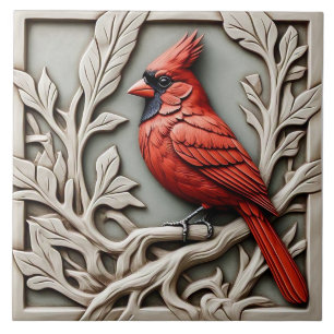 Cardinal De norte - Artes E Artesanatos, Azulejo D