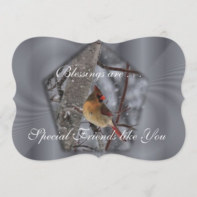 Cardinal Spl Shape Card - personalize a forma esco (Frente)