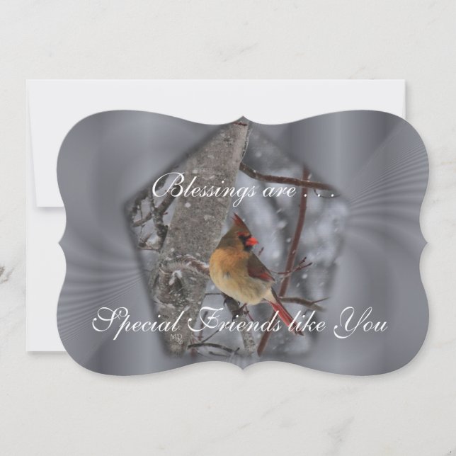 Cardinal Spl Shape Card - personalize a forma esco (Frente)