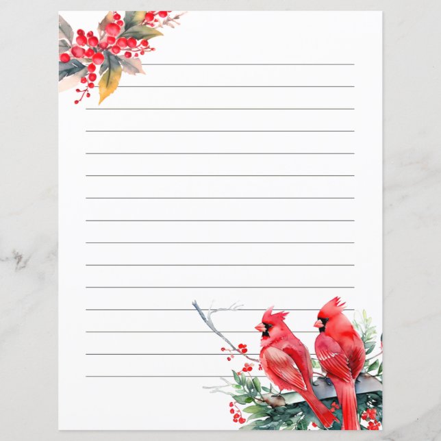 Cardinhos e bagas Natal (Frente)