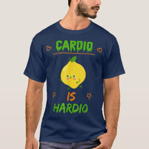 Cardio É Hardio, Exercite Camiseta Engraçada Com G