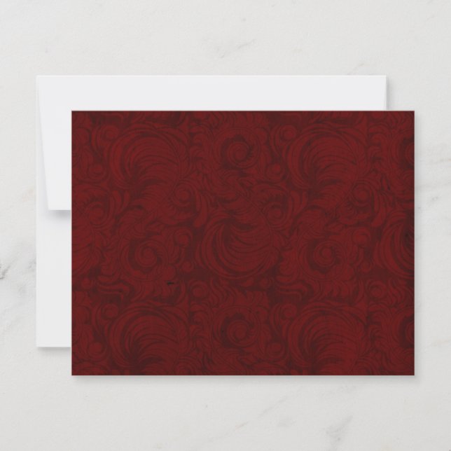 CarDS de RSVP Clássico Burgundy (Frente)