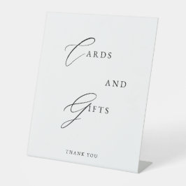 Cards & Gifts Wedding Pedestal Sign Minimalist 