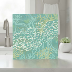Cardume de Peixes em Coral Turquesa ID1198