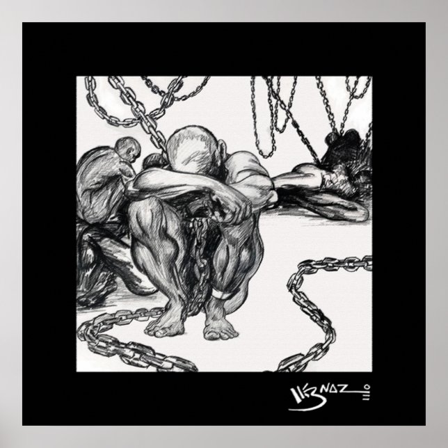 Carga - Impressão de Tela de Arte Negra (Frente)