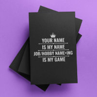 Cargo Engraçado Personalizado e Nome do Hobby