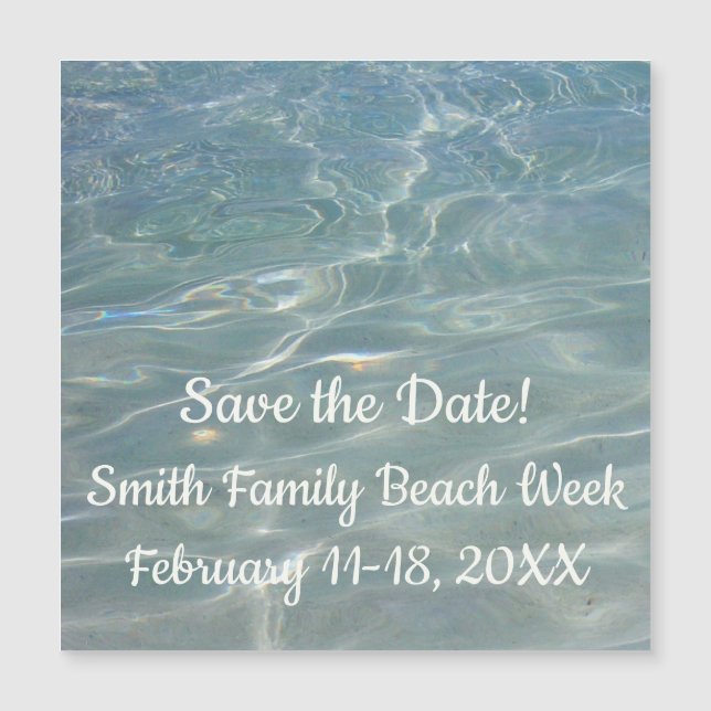 Caribe Água Abstrato Natureza Azul (Frente)