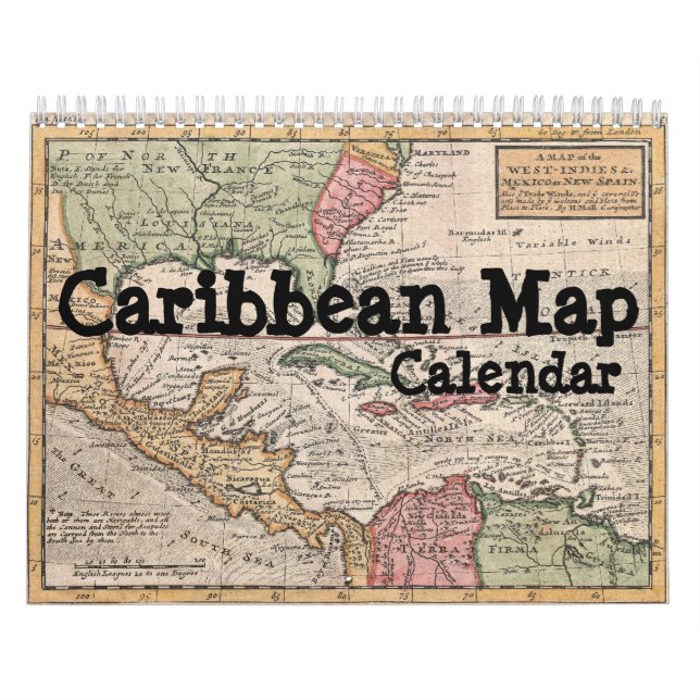 Caribe Calendário do Mapa (Capa)