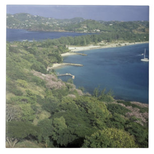 Caribe, Índias Ocidentais, Santa Lúcia. Vista de