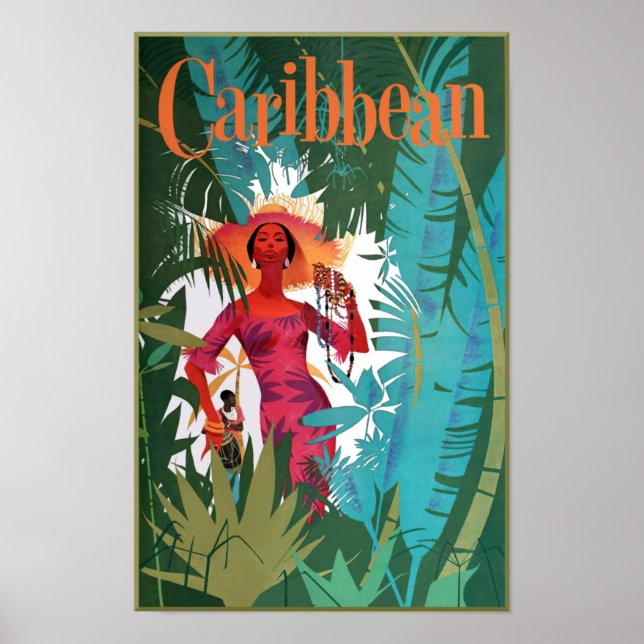 Caribe poster de viagens (Frente)
