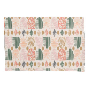 Caribe Tribal Mudcloth: Boho Dark Verde, Rosa