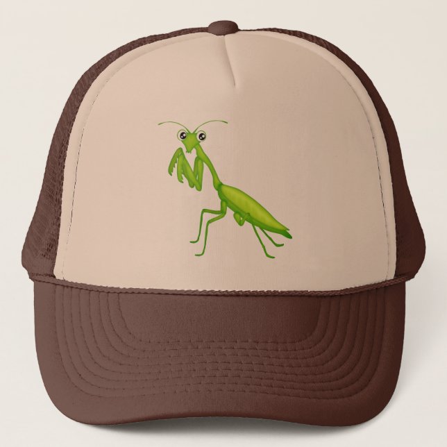 Caricatura Bonés de Mantis Rezando Verdes e Chapéu (Frente)