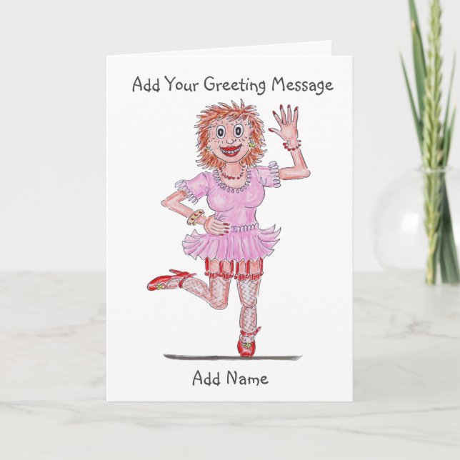 Caricatura do Cartão Mulher Saucy (Frente)