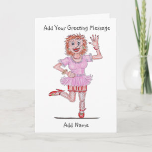 Caricatura do Cartão Mulher Saucy