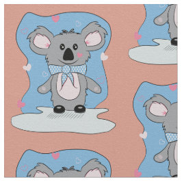 Caricatura Koala com Tecido de Hearts Kid