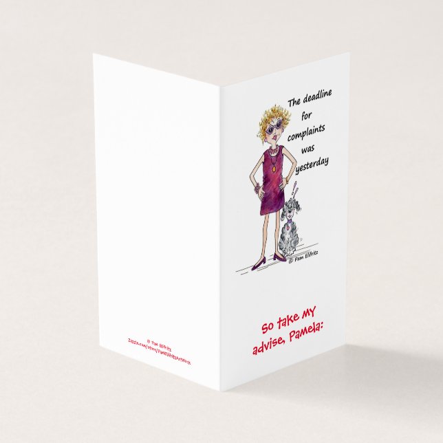 Caricatura vermelha de cartões de natal invulgar (Exterior)