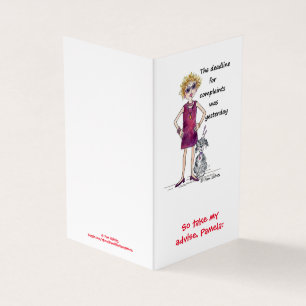 Caricatura vermelha de cartões de natal invulgar