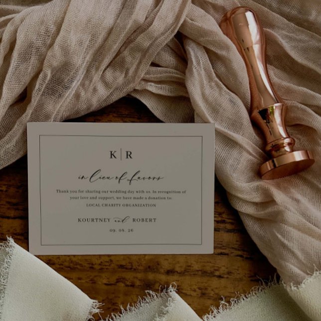 Caridade de Casamento em vez de Cartão de Gabinete (Criador carregado)