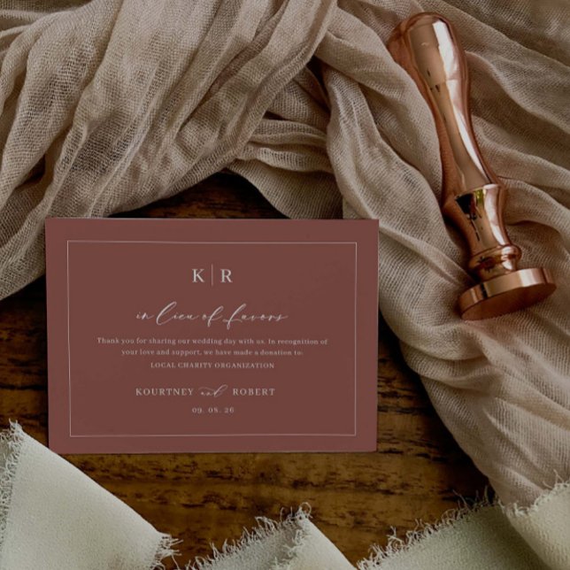 Caridade de Casamento em vez de Cartão de Gabinete (Criador carregado)