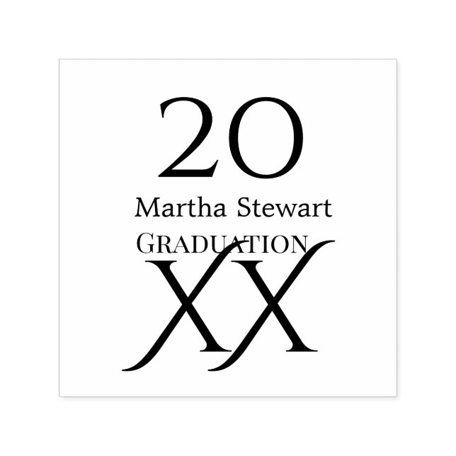 Carimbo Auto Entintado 20XX bold le graduation name congrats school year  (Design)