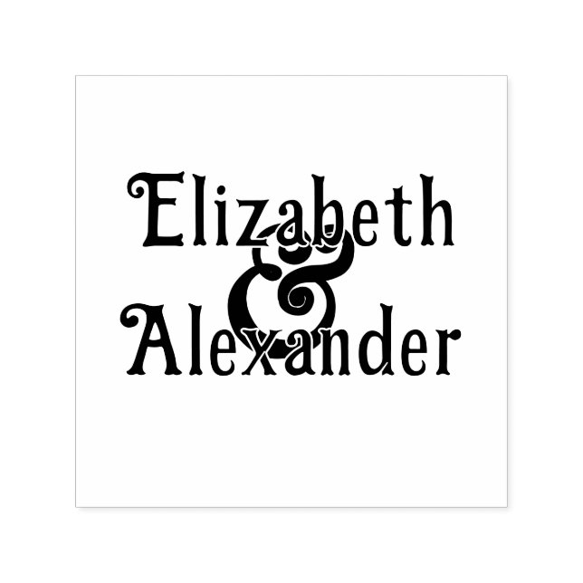 Carimbo Auto Entintado 2 Nomes Sobre Simples Ampersand Negrito #35 Casame (Design)