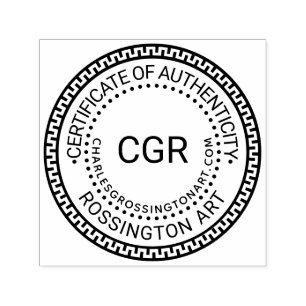 Carimbo Auto Entintado 3 Certificado Inicial de Autenticidade Nome URL GK