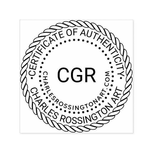 Carimbo Auto Entintado 3 Inicializar "Certificado de Autenticidade" #5 No (Design)