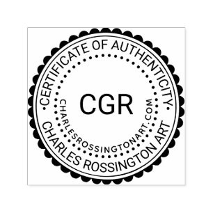 Carimbo Auto Entintado 3 URL do Nome do Certificado de Autenticidade #7B 