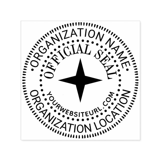 Carimbo Auto Entintado 4Pt Star Generic Personalizado Nome de Selo Local (Design)