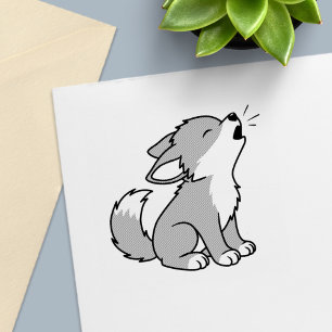 Carimbo Auto Entintado A Cinza Wolf Pup