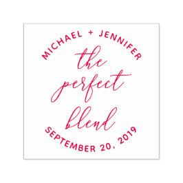 Carimbo Auto Entintado A mistura perfeita | Caligrafia Vermelha Personali