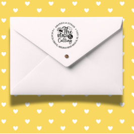 Carimbo Auto Entintado a praia chama tema