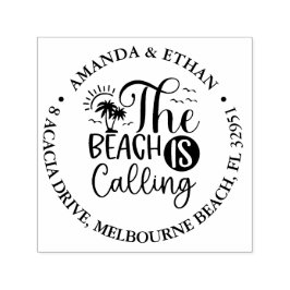 Carimbo Auto Entintado a praia chama tema