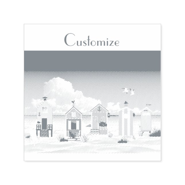 Carimbo Auto Entintado A praia fina e elegante arranca o trovão (Design)