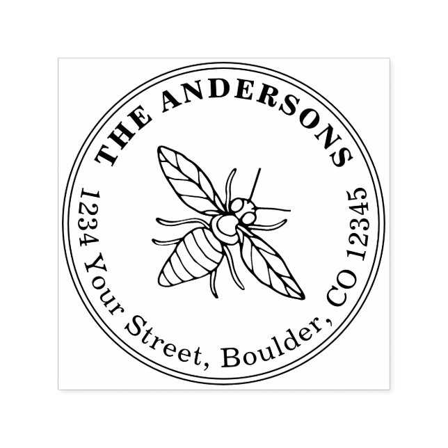 Carimbo Auto Entintado Abelhas de mel úteis (Design)