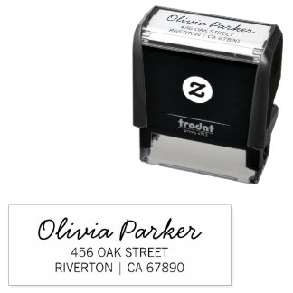 Carimbo Auto Entintado Address Rubber Stamp | Script Self Addressed