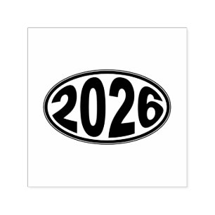 Carimbo Auto Entintado Adesivo Oval Ano Novo 2026